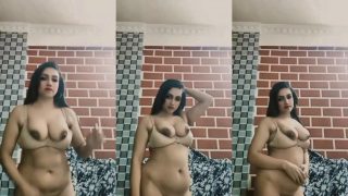 Indian Lady Reveals Her Boobs Half Way In Nude Video