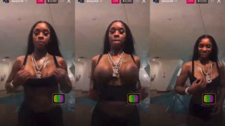 American Female Rapper “Sexxy Red” Flashes Her Boobs On Instagram Live