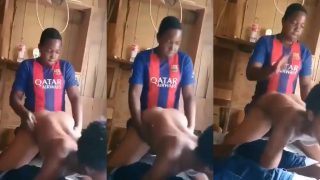 Local Barcelona Fan Fucks His Girlfriend Really Hard Doggy