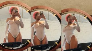 Mzansi South African Model “Azanian Doll” Teases Flaunts Her Boobs In See Through