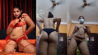 Hot Indian BBW Model Strips, Flaunting Her Naked Body, Teasing And Dancing