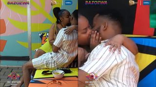 Ofentse And Trixie Shares Steamy Kiss On BBNaija Mzansi
