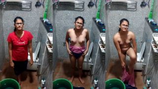 Indian Lady Sets Up Camera, Strips, Flaunts Boobs And Naked Body