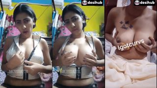 Indian Model “Priyanka A.K.A Perky Bong” On Live Stream Strips, Flaunts, And Plays With Her Boobs