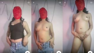 Indian Model On Tango Live Stream Covers Her Face While Flaunting Her Boobs And Pussy