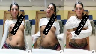 Hot Desi Girl Dancing And Flashing Her Boobs, Nipples On Live Stream